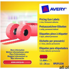 Metki cenowe AVERY ZWECKFORM 12x26 - czerwone - ogłoszenia A6.pl
