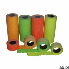 Metki cenowe 1rz. 26x12 fala - żółta 1 ROLKA (5907554900969) - ogłoszenia A6.pl