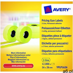 Avery-zweckform Metki cenowe avery zweckform 16x26 - żółta - ogłoszenia A6.pl