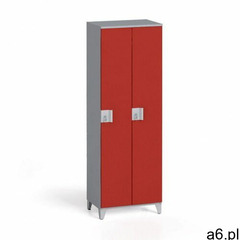 Szafa dwuczęściowa 1750 x 600 x 400 mm, szary/czerwony - ogłoszenia A6.pl