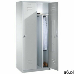 Cp Metalowa szafa ubraniowa 2-drzwiowa z przegrodą stałą na odzież czystą i brudną - szer. 81 cm - ogłoszenia A6.pl