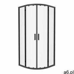 Goodhome Drzwi prysznicowe przesuwne beloya 90 cm czarne / transparentne - ogłoszenia A6.pl