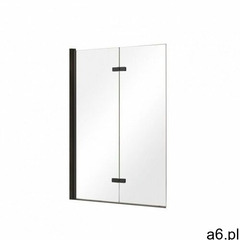 Besco lumix parawan nawannowy 100x145 cm dwuskrzydłowy czarny mat/szkło przezroczyste plb-2s (590748 - ogłoszenia A6.pl