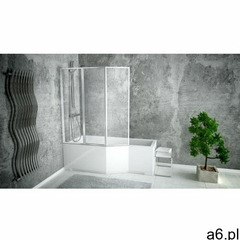 Besco Ambition Premium 3 parawan nawannowy 130x140 cm trzyskrzydłowy szkło przezroczyste PAP-3S (590 - ogłoszenia A6.pl