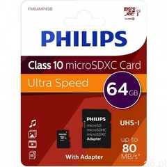 Philips FM64MP45B - flash memory card - 64 GB - SDXC (8719274666868) - ogłoszenia A6.pl