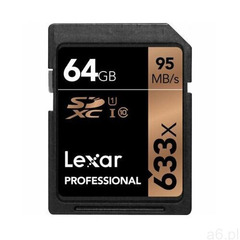 Karta pamięci LEXAR Professional 633x SDXC 64GB (0843367110483) - ogłoszenia A6.pl
