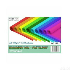 Papier typograf 74031 mix kolorowy 100 arkuszy marki Art-go - ogłoszenia A6.pl