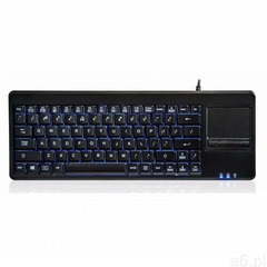 Klawiatura przewodowa Perixx PERIBOARD-315 podświetlana, touchpad, hub USB, czarna (4049571031521) - ogłoszenia A6.pl