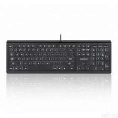 Klawiatura przewodowa Perixx PERIBOARD-324 podświetlana, scissor, ultra-flat, 2x hub USB, czarna (40 - ogłoszenia A6.pl