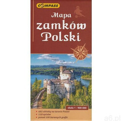 Mapa turystyczna zamków polski 1:900 000, oprawa broszurowa - ogłoszenia A6.pl