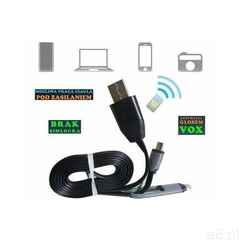 Podsłuch Otoczenia (cały świat!) Ukryty w Kablu USB (Android, iPhone, USB...) + VOX + GPS. - ogłoszenia A6.pl