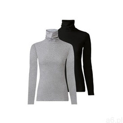 Esmara® golf damski z bawełną, 2 sztuki (l (44/46), czarny/szary) - ogłoszenia A6.pl