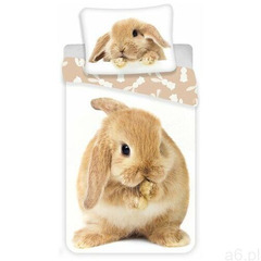 Jerry Fabrics Dziecięca pościel bawełniana Bunny brown, 140 x 200 cm, 70 x 90 cm - ogłoszenia A6.pl