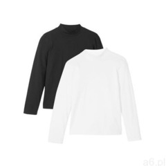 Bonprix Shirt dziewczęcy z golfem (2 szt.), bawełna organiczna - ogłoszenia A6.pl