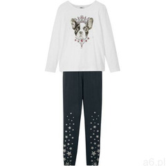 Shirt dziewczęcy z długim rękawem + legginsy (2 części), bawełna organiczna (8907890163896) - ogłoszenia A6.pl