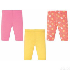 Lupilu® legginsy niemowlęce z bawełny, 3 pary (110/116, we wzory/koralowy/żółty) (4055334024938) - ogłoszenia A6.pl