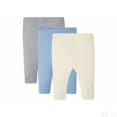 LUPILU® Legginsy niemowlęce z biobawełną, 3 pary (62/68, Niebieski/szary/beżowy) - ogłoszenia A6.pl