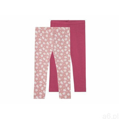 LUPILU® Legginsy dziewczęce z bawełną, 2 pary (86/92, We wzory/różany/różowy), kolor różowy - ogłoszenia A6.pl