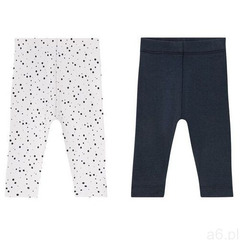 Lupilu® legginsy niemowlęce z biobawełną, 2 pary (50/56, we wzory/ biały/ granatowy) - ogłoszenia A6.pl