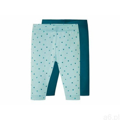 LUPILU® Legginsy dziecięce z biobawełny, 2 pary (50/56, We wzory/jasnoniebieski/niebieski) - ogłoszenia A6.pl