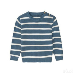 LUPILU® Sweter chłopięcy z bawełny, 1 sztuka (86/92, W paski jasnoniebieski), kolor niebieski - ogłoszenia A6.pl