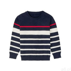 sweter chłopięcy z bawełny, 1 sztuka (98/104, w paski/granatowy) marki Lupilu® - ogłoszenia A6.pl