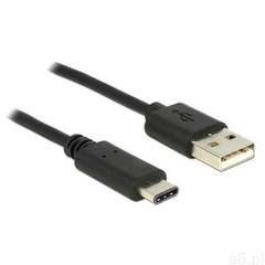 Delock Kabel usb-c(m)->a(m) 2.0 0.5m czarny (4043619833269) - ogłoszenia A6.pl