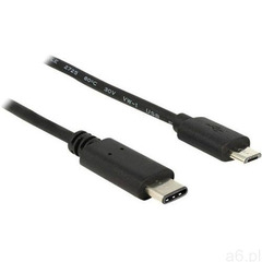 KABEL USB TYPE-C(M)-MICRO BM 1M 2.0 BLACK DELOCK, 83602 - ogłoszenia A6.pl