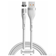 zinc magnetyczny kabel usb - micro usb (ładowanie 2,1 a / dane 480 mbps) 1 m biały (camxc-k02) - 1 \ - ogłoszenia A6.pl