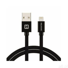 Kabel USB - Lightning SWISSTEN 1.2m Czarny (8595217455184) - ogłoszenia A6.pl