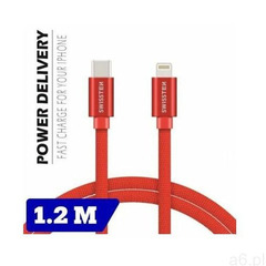 Swissten Kabel usb typ-c - lightning 1.2 m czerwony - ogłoszenia A6.pl