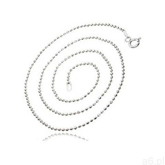 Srebrny gruby łańcuszek kulkowy diamentowane kulki 45 cm srebro 925 CPLD18_45 - ogłoszenia A6.pl