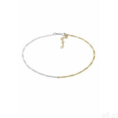Elli Elli Anklet Damski łańcuszek Figaro Summer Timeless Basic Minimal Bi-Color regulowany w pozłaca - ogłoszenia A6.pl
