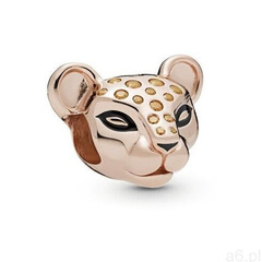 Pozłacany srebrny charms do pandora głowa kota cat kotek cyrkonie srebro 925 NEW226RG, kolor szary - ogłoszenia A6.pl