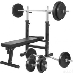 Ławka obciążeniami winylowymi 98kg, czarna marki Gorilla sports - ogłoszenia A6.pl