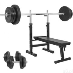 Gorilla sports Zestaw ławka + sztanga + hantle 70 kg - ogłoszenia A6.pl