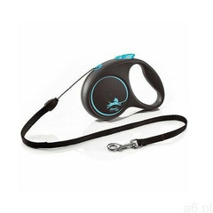 Smycz FLEXI Black Design S (5 m - 12 kg) Niebieski (4000498033333) - ogłoszenia A6.pl