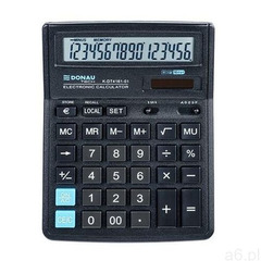 Kalkulator biurowy 16-cyfr. wym. 199x153x31 mm czarny marki Donau tech - ogłoszenia A6.pl