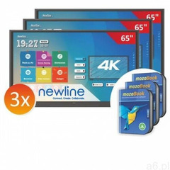 Zestaw trio: 3x monitor interaktywny newlinie tt-6519rs + 3x mozabook marki Newline - ogłoszenia A6.pl