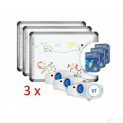 Zestaw Trio: 3 x Tablica interaktywna Newlinie R5-800E + 3 x projektor krótkoogniskowy BenQ MX80 - ogłoszenia A6.pl