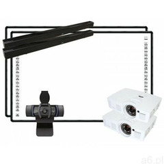 DUET BLACK PANORAMA Tablica interaktywna Myboard 90" + SHORT FULL HD Projektor Optoma EH200S - ogłoszenia A6.pl