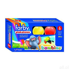 Farby plakatowe 6 kolorów (5903235001598) - ogłoszenia A6.pl