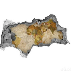 Samoprzylepna dziura na ścianę mapa polityczna marki Wallmuralia.pl - ogłoszenia A6.pl