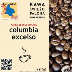 Kawa swieżo palona Kawa bezkofeinowa columbia excelso 250 g - ogłoszenia A6.pl