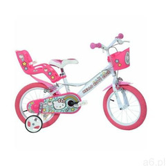 Dino bikes Rower dino hello kitty 14 biało-różowy (8006817900238) - ogłoszenia A6.pl
