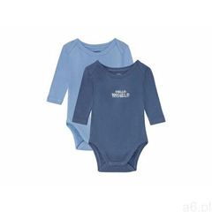 LUPILU® Body niemowlęce z biobawełny, 2 sztuki (86/92, Jasnoniebieski/niebieski) (4055334211369) - ogłoszenia A6.pl