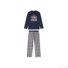 Livergy® piżama męska długa, 1 komplet (xl (56/58), granatowy) - ogłoszenia A6.pl