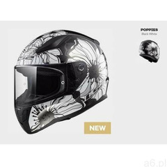 Kask motocyklowy kask ff353 rapid poppies black white marki Ls2 - ogłoszenia A6.pl