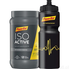 PowerBar Isoactive Opakowanie z butelką Promocja cytryna 600g + 1 bidon 2019 Suplementy - ogłoszenia A6.pl