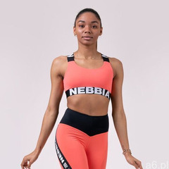 NEBBIA Biustonosz sportowy Power Your Hero Peach, kolor pomarańczowy - ogłoszenia A6.pl